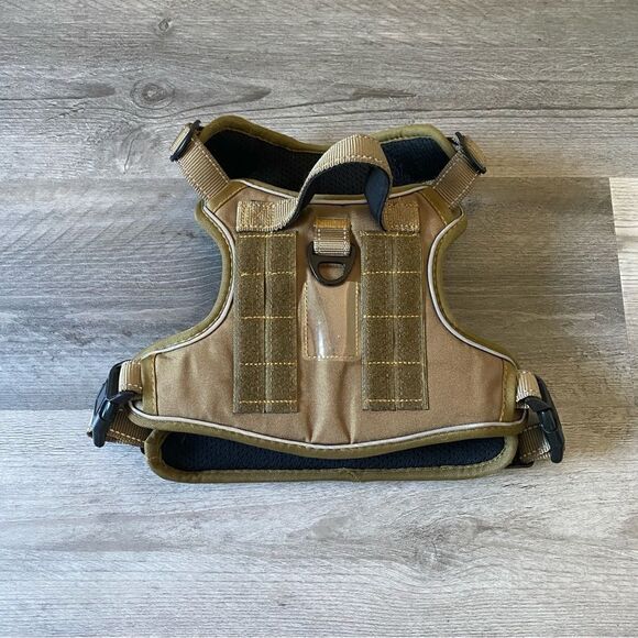 Dog Harness Tactical For Medium Dogs Olive Adjustable Reflective Adjustable - Picture 2 of 11